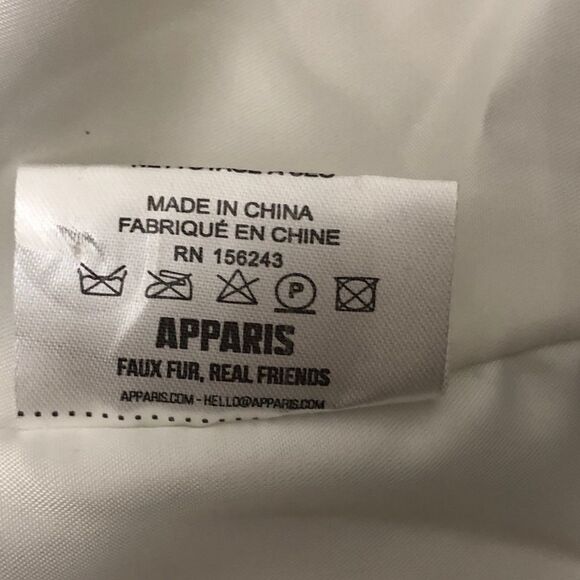 Apparis Camila Ivory Faux Leather Puffer Jacket, Large - Picture 6 of 8